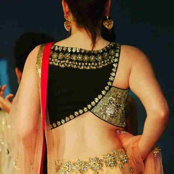 Asymmetric blouse design